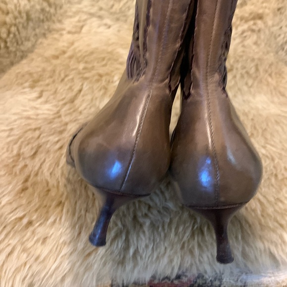 Liz Claiborne Flex vintage brown leather ankle boots. Size US 7 1/2 M - Picture 5 of 11